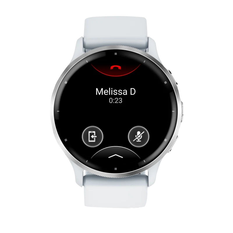 Garmin Venu 3, 45 mm Silver Stainless Steel Bezel with Whitestone Case and Silicone Band (010-02784-00)