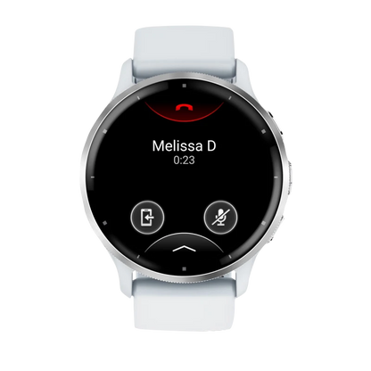Garmin Venu 3, 45 mm Silver Stainless Steel Bezel with Whitestone Case and Silicone Band (010-02784-00)