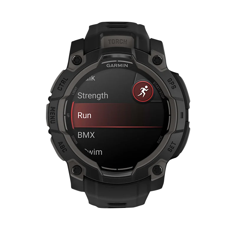 Garmin Instinct 3 AMOLED, (45mm) Black with Black Band (010-02936-00)
