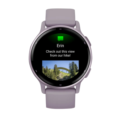 Garmin Vivoactive 5, Metallic Orchid Aluminum Bezel with Orchid Case and Silicone Band (010-02862-13)