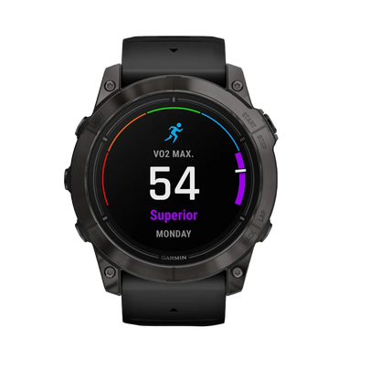 Garmin Epix Pro (Gen 2), edición zafiro de 51 mm, titanio DLC gris carbono con correa negra (010-02804-00)