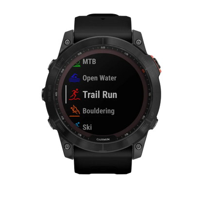 Garmin Fenix 7X Solar, Slate Grey with Black Band (Garmin Certified Refurbished)