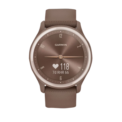 Garmin Vívomove Sport, Cocoa w/ Peach Gold Accents (Garmin Certified Refurbished)