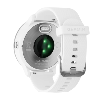Garmin Vivoactive 3, White with Stainless Steel (Garmin Certified Refurbished)