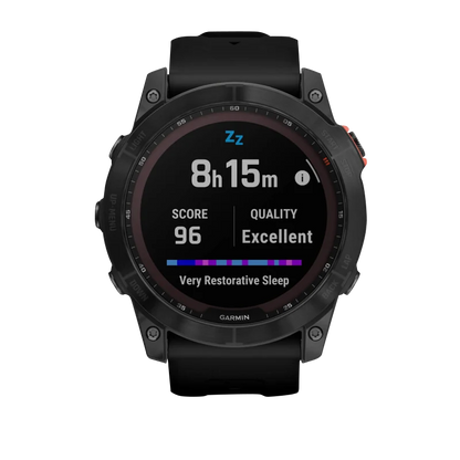 Garmin Fenix 7X Solar, Slate Grey with Black Band (Garmin Certified Refurbished)