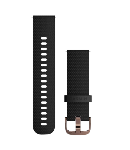 Garmin Quick Release Band (20 mm) Black with Rose Gold Hardware (010-12691-03)