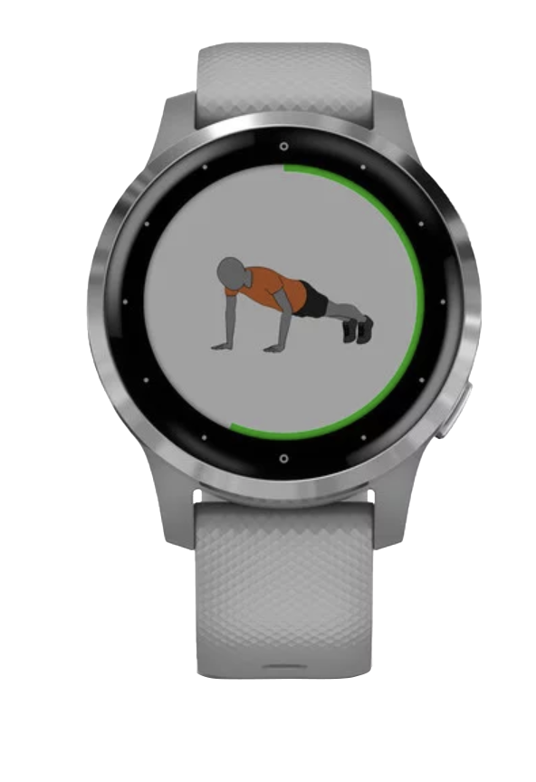 Garmin Vivoactive 4S - Silver with Gray Band (010-02172-01) by Garmin
