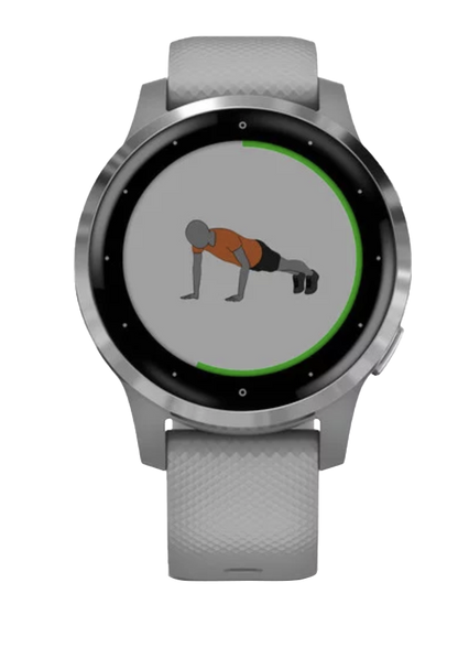 Garmin Vivoactive 4S - Silver with Gray Band (010-02172-01) by Garmin