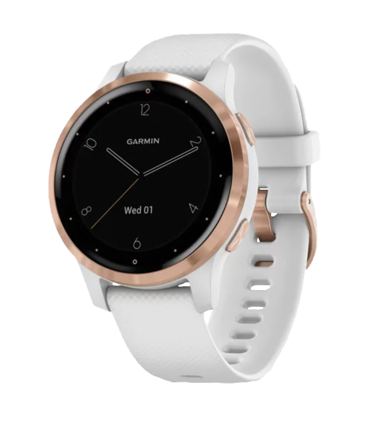 Garmin Vivoactive 4S - Rose Gold with White Band (010-02172-21)