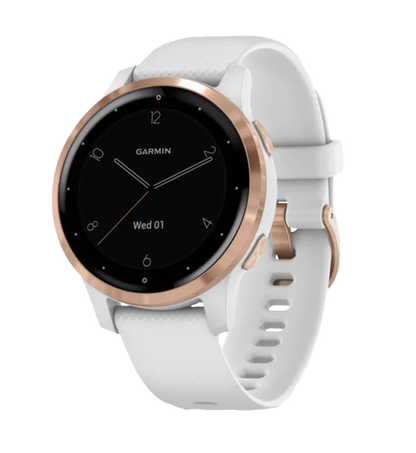 Garmin Vivoactive 4S - Rose Gold with White Band (010-02172-21)
