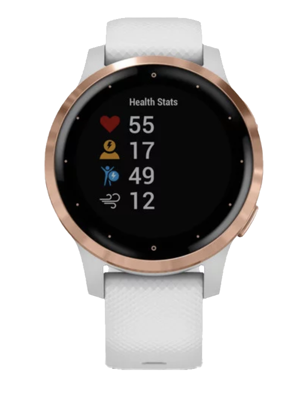 Garmin Vivoactive 4S - Rose Gold with White Band (010-02172-21)