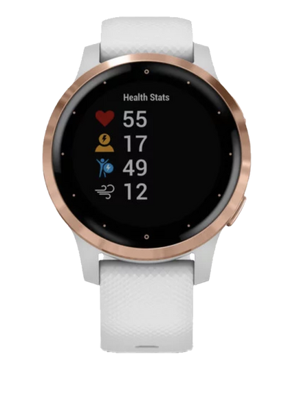 Garmin Vivoactive 4S - Rose Gold with White Band (010-02172-21)