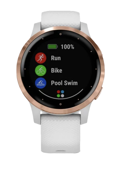 Garmin Vivoactive 4S - Rose Gold with White Band (010-02172-21)