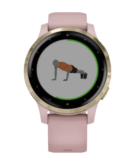 Garmin Vivoactive 4S - Light Gold with Dust Rose Band (010-02172-31) by Garmin