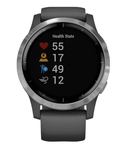 Garmin Vivoactive 4 - Silver with Shadow Gray Band (010-02174-01)