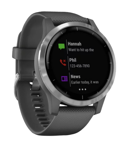 Garmin Vivoactive 4 - Silver with Shadow Gray Band (010-02174-01)