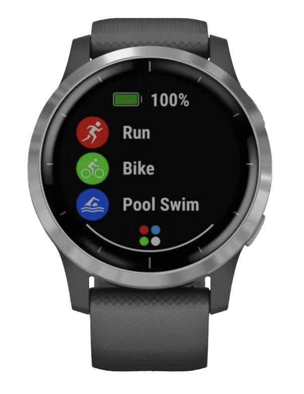 Garmin Vivoactive 4 - Silver with Shadow Gray Band (010-02174-01)