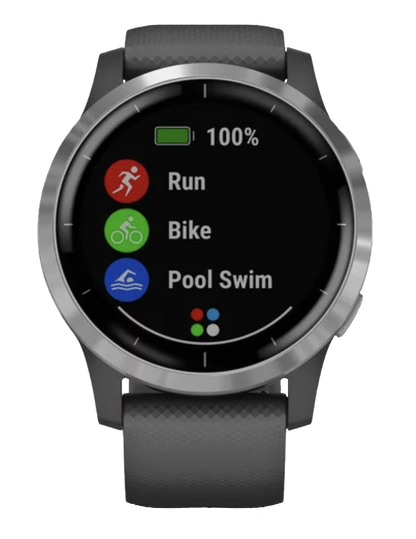 Garmin Vivoactive 4 - Silver with Shadow Gray Band (010-02174-01)