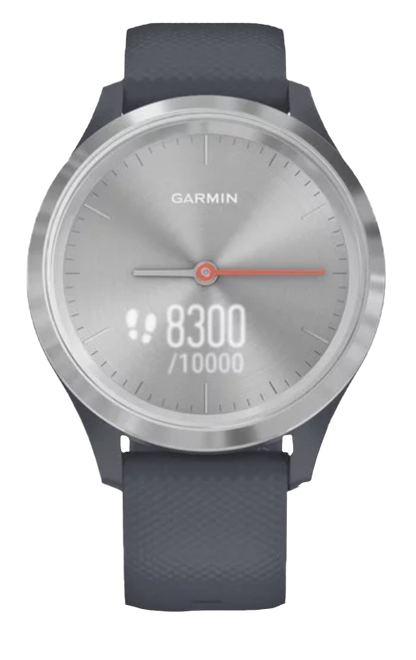 Garmin Vívomove 3S - Silver with Granite Blue Band (010-02238-00)