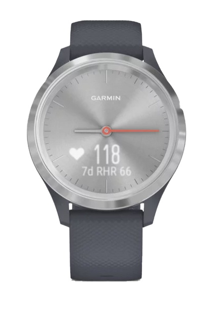 Garmin Vívomove 3S - Silver with Granite Blue Band (010-02238-00)