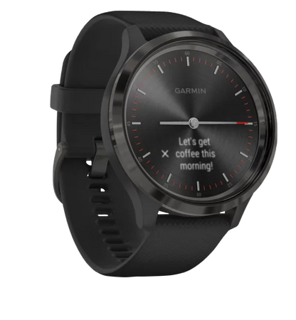 Garmin Vívomove 3 - Slate Stainless Steel Bezel with Black Silicone Band (010-02239-01)