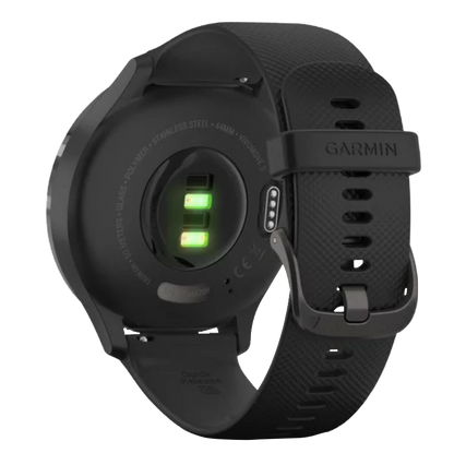 Garmin Vívomove 3 - Slate Stainless Steel Bezel with Black Silicone Band (010-02239-01)