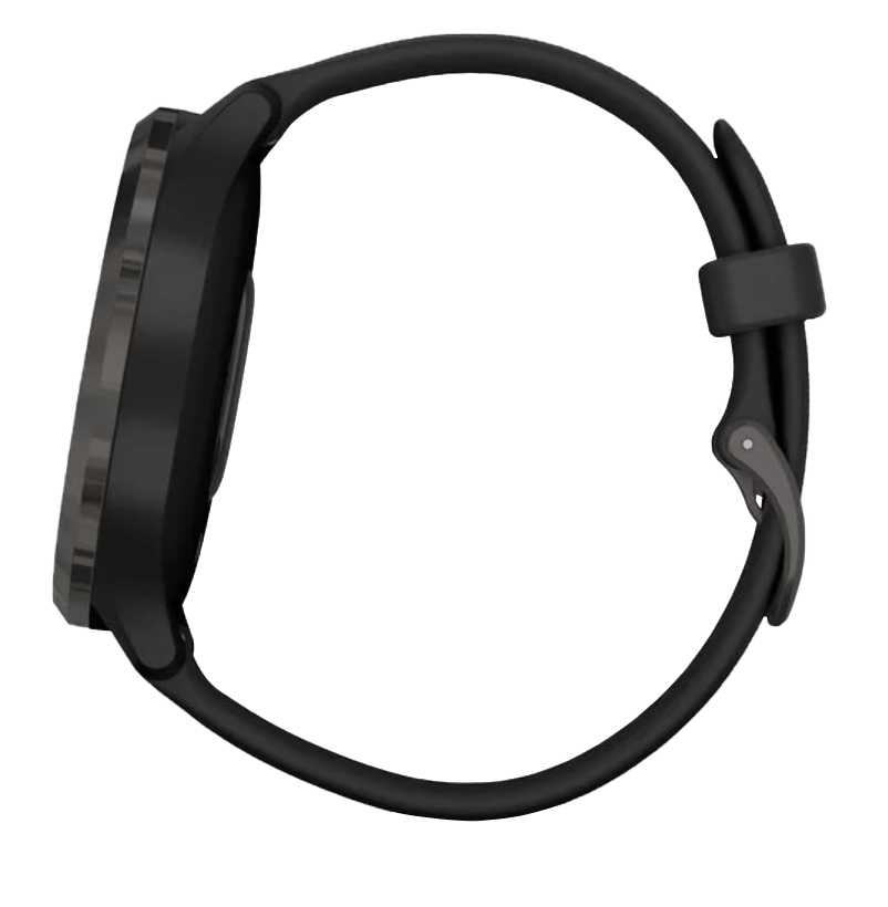 Garmin Vívomove 3 - Slate Stainless Steel Bezel with Black Silicone Band (010-02239-01)