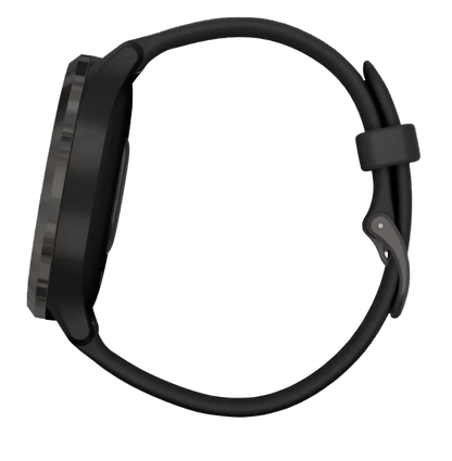 Garmin Vívomove 3 - Slate Stainless Steel Bezel with Black Silicone Band (010-02239-01)