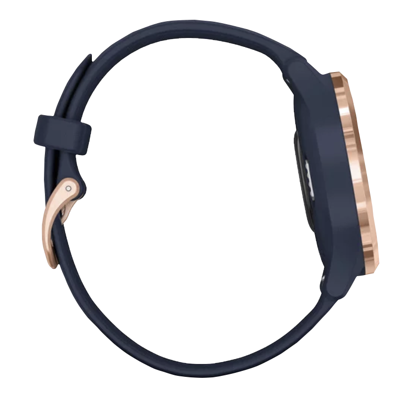 Garmin Vívomove - 3S Rose Gold Stainless Steel Bezel with Navy Silicone Band (010-02238-03)