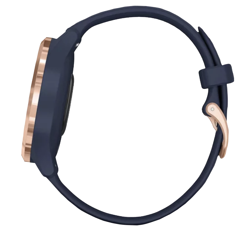 Garmin Vívomove - 3S Rose Gold Stainless Steel Bezel with Navy Silicone Band (010-02238-03)