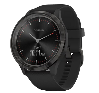 Garmin Vívomove 3 - Slate Stainless Steel Bezel with Black Silicone Band (010-02239-01)