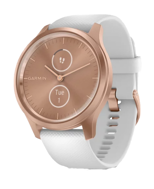 Garmin Vívomove Style, Rose Gold with White Silicone Band (Garmin Certified Refurbished) by Garmin