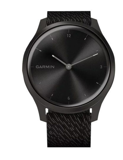 Garmin Vívomove Style - Graphite Aluminum with Black Pepper Woven Nylon Band (010-02240-03) by Garmin