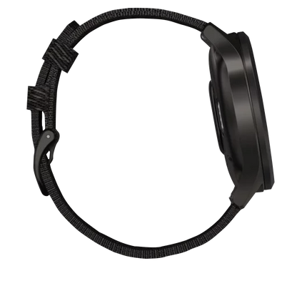 Garmin Vívomove Style - Graphite Aluminum with Black Pepper Woven Nylon Band (010-02240-03) by Garmin