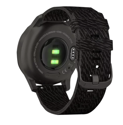 Garmin Vívomove Style - Graphite Aluminum with Black Pepper Woven Nylon Band (010-02240-03) by Garmin