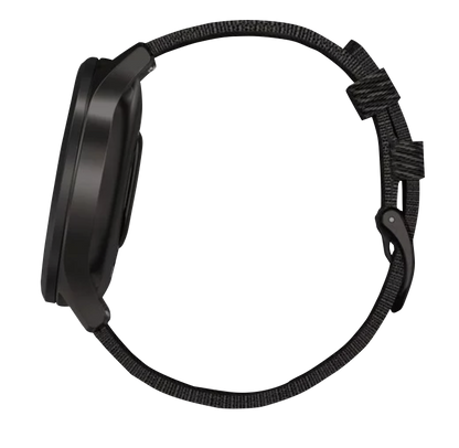 Garmin Vívomove Style - Graphite Aluminum with Black Pepper Woven Nylon Band (010-02240-03) by Garmin