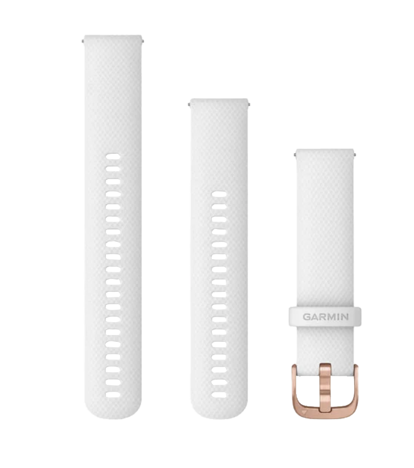 Garmin Quick Release Bands (20 mm) White with Rose Gold Hardware (010-12924-10)