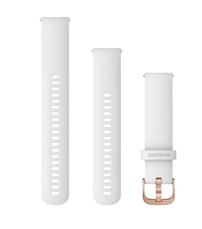 Garmin Quick Release Bands (20 mm) White with Rose Gold Hardware (010-12924-10)
