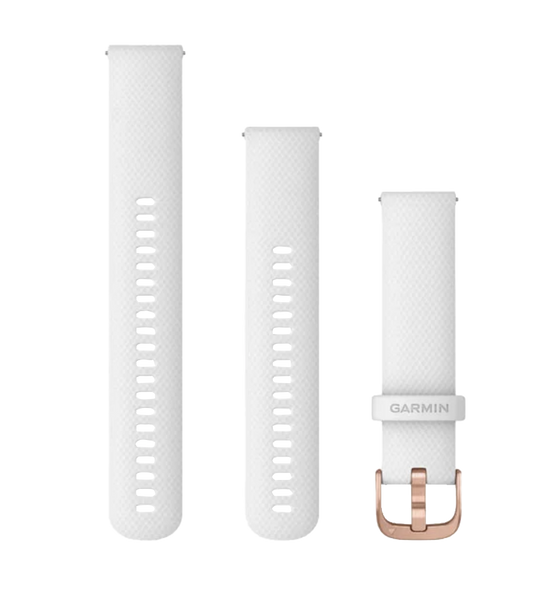 Garmin Quick Release Bands (20 mm) White with Rose Gold Hardware (010-12924-10) by Garmin
