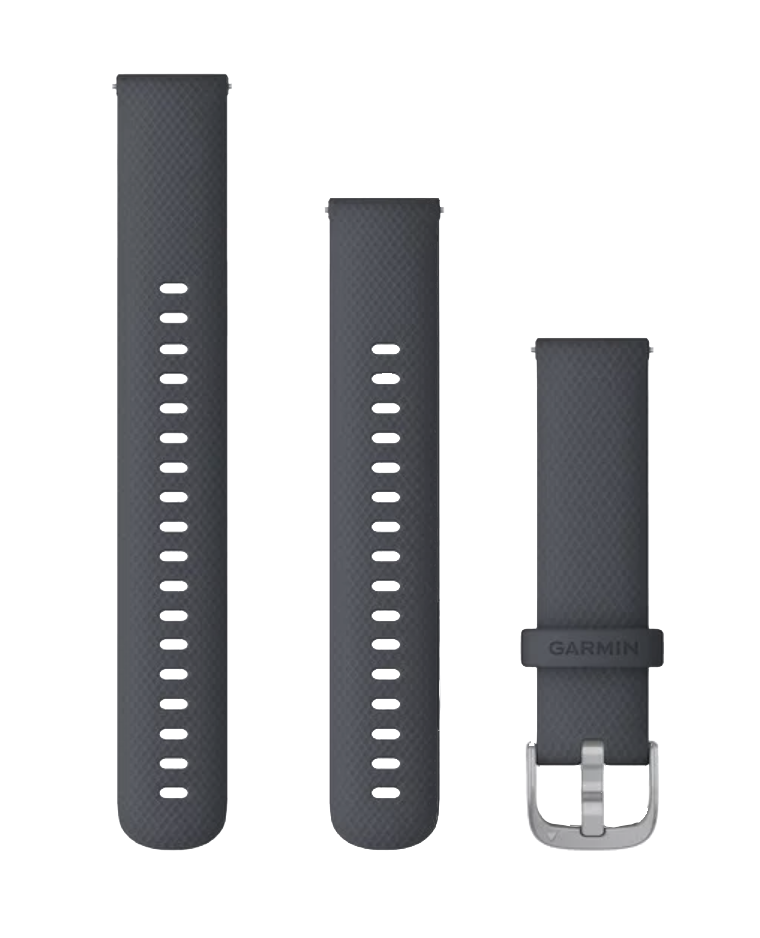 Garmin Quick Release Bands (18 mm) Granite Blue with Silver Hardware (010-12924-30)
