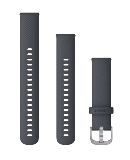 Garmin Quick Release Bands (18 mm) Granite Blue with Silver Hardware (010-12924-30)