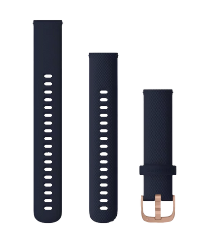 Garmin Quick Release Bands (18 mm) Navy with Rose Gold Hardware (010-12924-33)