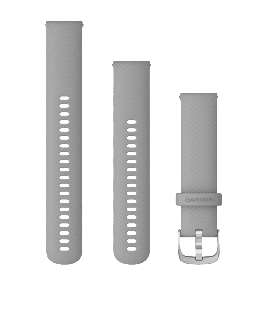 Garmin Quick Release Bands (20 mm) Powder Gray with Silver Hardware (010-12924-00) by Garmin