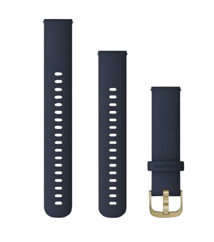 Garmin Quick Release Bands (18 mm) Navy w/ Light Gold Hardware (010-12932-0A) by Garmin