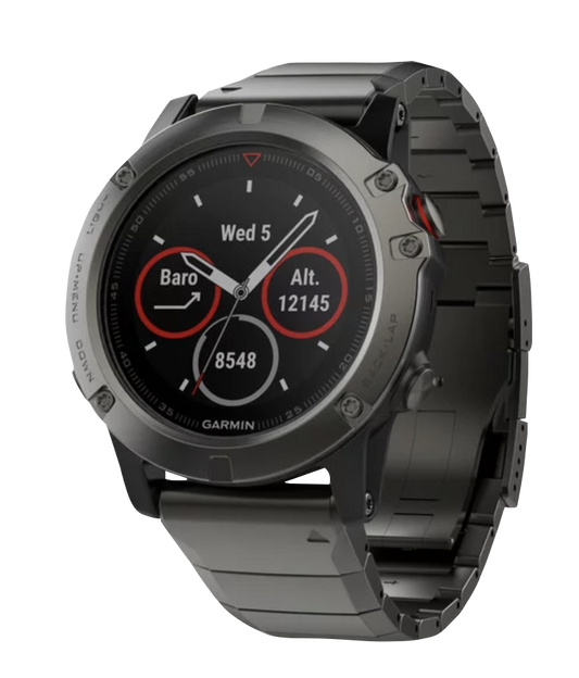 Garmin Fenix 5X, Slate Gray Sapphire w/ Metal Band, GPS Smartwatch (Garmin Certified Refurbished) by Garmin
