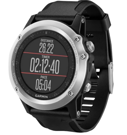 Garmin Fenix 3 HR, Silver Bezel with Black Band, GPS Smartwatch (Garmin Certified Refurbished)
