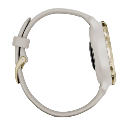 Garmin Venu 2S, Light Gold Stainless Steel Bezel with Light Sand Case and Silicone Band (010-02429-01)