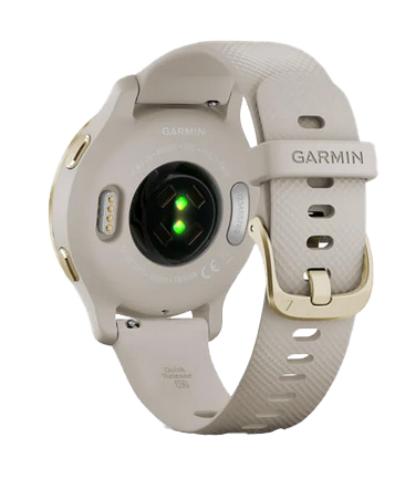 Garmin Venu 2s, Gold Bezel with Tan Band, GPS Smartwatch (Garmin Certified Refurbished)