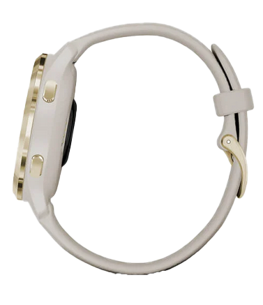Garmin Venu 2S, Light Gold Stainless Steel Bezel with Light Sand Case and Silicone Band (010-02429-01)