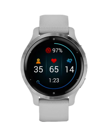 Garmin Venu 2s, Silver Bezel with Light Gray Band, GPS Smartwatch (Garmin Certified Refurbished)